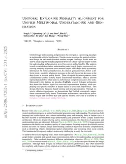 UniFork: Exploring Modality Alignment for Unified Multimodal Understanding and Generation