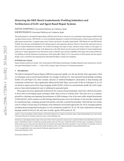 Dissecting the SWE-Bench Leaderboards: Profiling Submitters and Architectures of LLM- and Agent-Based Repair Systems