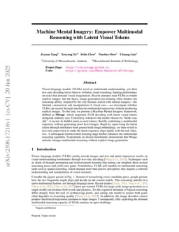 Machine Mental Imagery: Empower Multimodal Reasoning with Latent Visual Tokens