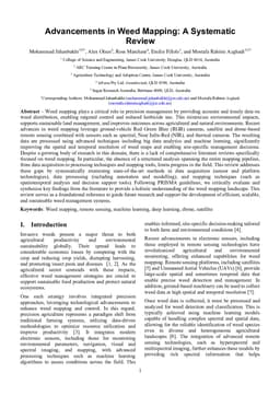 Advancements in Weed Mapping: A Systematic Review