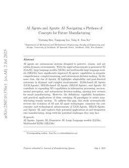 AI Agents and Agentic AI-Navigating a Plethora of Concepts for Future Manufacturing