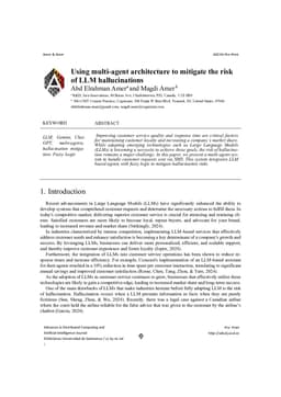 Using multi-agent architecture to mitigate the risk of LLM hallucinations