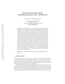 Rational Censorship Attack: Breaking Blockchain with a Blackboard