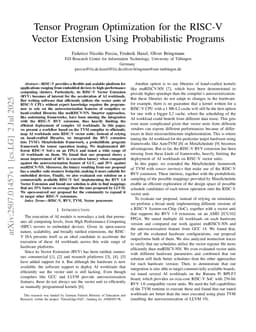 Tensor Program Optimization for the RISC-V Vector Extension Using Probabilistic Programs