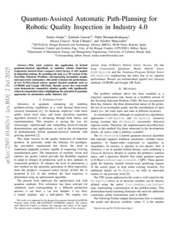 Quantum-Assisted Automatic Path-Planning for Robotic Quality Inspection in Industry 4.0