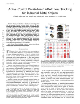 Active Control Points-based 6DoF Pose Tracking for Industrial Metal Objects
