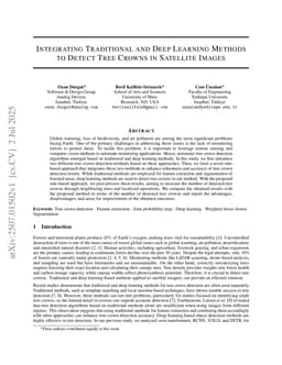 Integrating Traditional and Deep Learning Methods to Detect Tree Crowns in Satellite Images