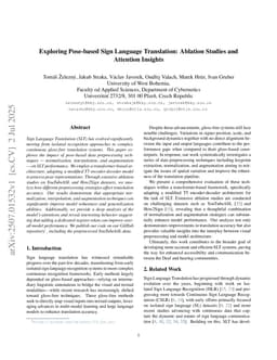 Exploring Pose-based Sign Language Translation: Ablation Studies and Attention Insights
