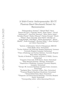 A Multi-Centric Anthropomorphic 3D CT Phantom-Based Benchmark Dataset for Harmonization