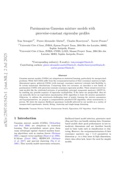 Parsimonious Gaussian mixture models with piecewise-constant eigenvalue profiles