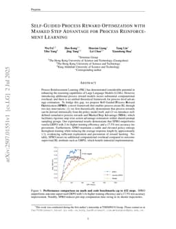 Self-Guided Process Reward Optimization with Masked Step Advantage for Process Reinforcement Learning