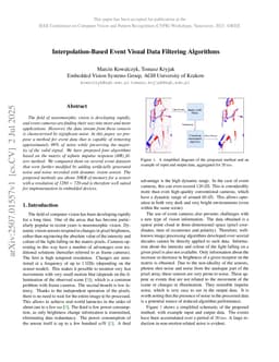 Interpolation-Based Event Visual Data Filtering Algorithms