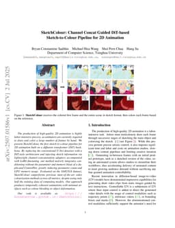 SketchColour: Channel Concat Guided DiT-based Sketch-to-Colour Pipeline for 2D Animation