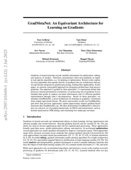 GradMetaNet: An Equivariant Architecture for Learning on Gradients