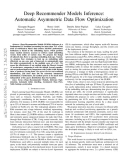 Deep Recommender Models Inference: Automatic Asymmetric Data Flow Optimization