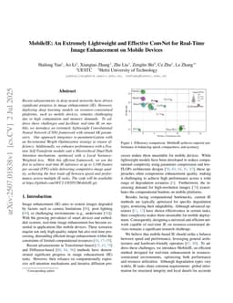 MobileIE: An Extremely Lightweight and Effective ConvNet for Real-Time Image Enhancement on Mobile Devices