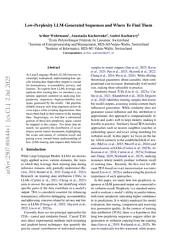 Low-Perplexity LLM-Generated Sequences and Where To Find Them