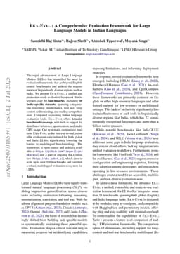 Eka-Eval : A Comprehensive Evaluation Framework for Large Language Models in Indian Languages