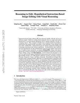 Reasoning to Edit: Hypothetical Instruction-Based Image Editing with Visual Reasoning