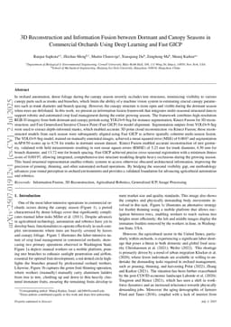3D Reconstruction and Information Fusion between Dormant and Canopy Seasons in Commercial Orchards Using Deep Learning and Fast GICP