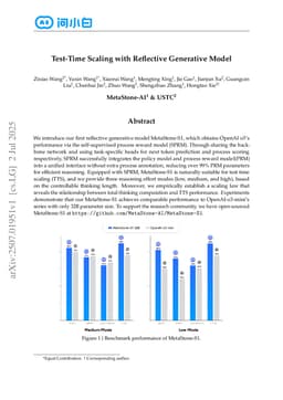Test-Time Scaling with Reflective Generative Model