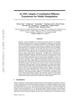 AC-DiT: Adaptive Coordination Diffusion Transformer for Mobile Manipulation