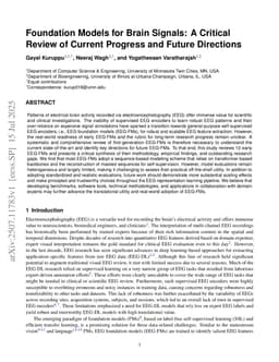 EEG Foundation Models: A Critical Review of Current Progress and Future Directions
