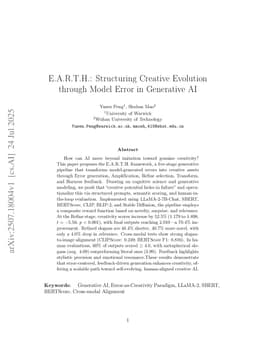 E.A.R.T.H.: Structuring Creative Evolution through Model Error in Generative AI