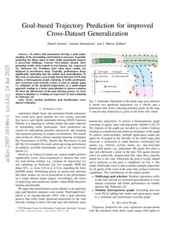 Goal-based Trajectory Prediction for improved Cross-Dataset Generalization