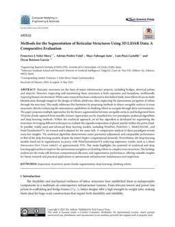 Methods for the Segmentation of Reticular Structures Using 3D LiDAR Data: A Comparative Evaluation